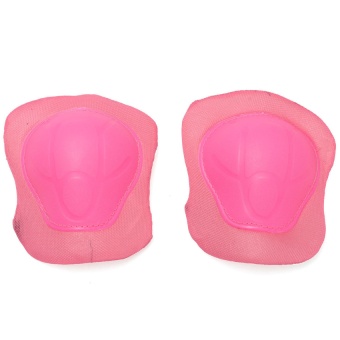6Pcs Kids Elbow Knee Pad Wrist Guard Protector For Skateboard Roller Skating Pink - Intl