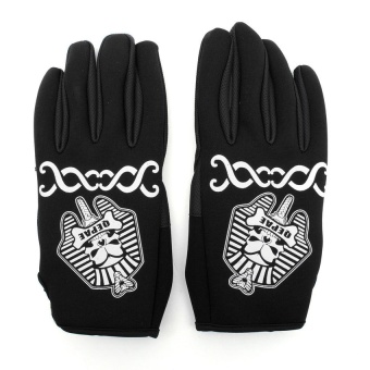 QEPAE Cycling Full Finger Gloves Bike Bicycle Black M