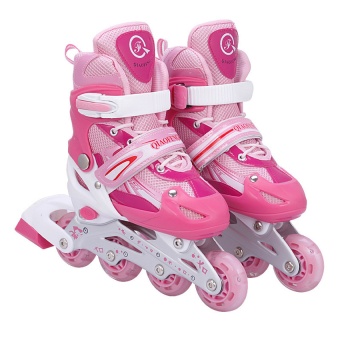 Full Flash Adjustable Lnline Skate (Pink)(Size:S 27-32)