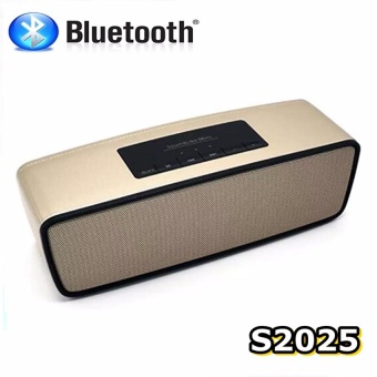 LDS Bluetooth Speaker S2025 ลำโพงบลูทูธ Mini Bluetooth Speaker SOUNDLINK งานสวยเนียบเสียงดี (สีทอง)