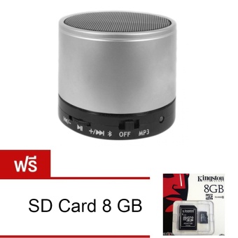 Big ลำโพงบลูทูธ Mini Bluetooth Speaker (สีเทา) แถม SD Card 8 GB