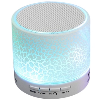 MINI Wireless Bluetooth Speaker USB Speakers Portable Music Sound Box Subwoofer Hand-free Call LED Speaker (White)
