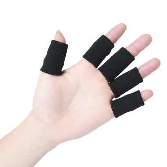 Fancyqube Knitted Finger Protector Set of 10 (Black)