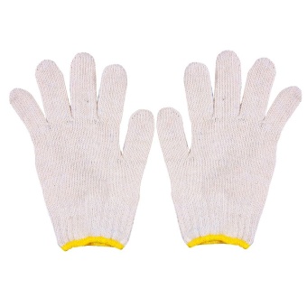 ถุงมือผ้าหนาพิเศษ แพ็ค 12 คู่ (สีขาว)