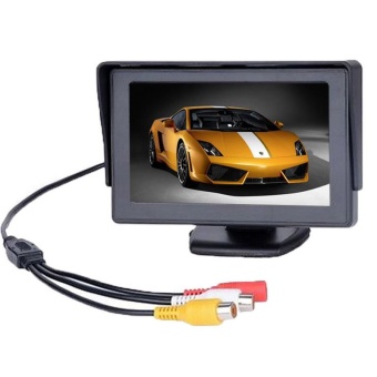 4.3' TFT LCD Color Car Rearview Monitor Reverse Backup Camera DVD GPS Black