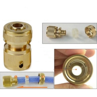 Garden Watering Fittings Connector Water Hose Pipe Plumbing Tubing Brass Water Hose Pipe Connector - intl