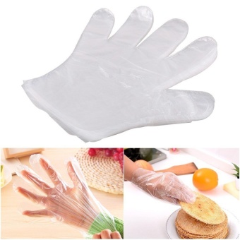 HKS 45 pcs food Disposable Gloves PE Garden Housework Restaurant Plastic Multifuctional Gloves