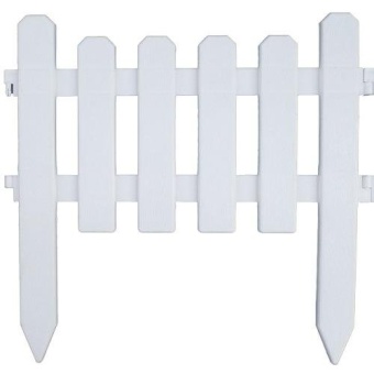 papamami Embroidered white plastic fence รั้วพลาสติก สีขาว ปักดิน (1อัน)(White)(White)
