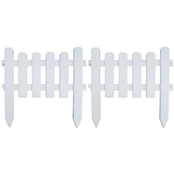 papamami Embroidered white plastic fence รั้วพลาสติก สีขาว ปักดิน (2อัน)(White)
