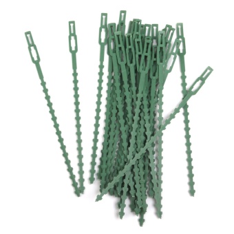 16.5cm Plastic Cable Gardening Clips Ties Set of 30 (Green)
