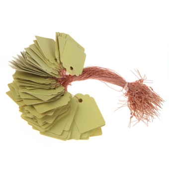 100Pcs T-type Plastic Nursery Garden Plant Label Flower Tag Mark Yellow