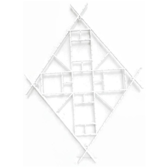 Papamami Diamond-Shaped Quadrangle Hanging Plastic Grid For Gardening ตะแกรงพลาสติกแขวนทรงข้าวหลามตัด สำหรับสวนแนวตั้ง