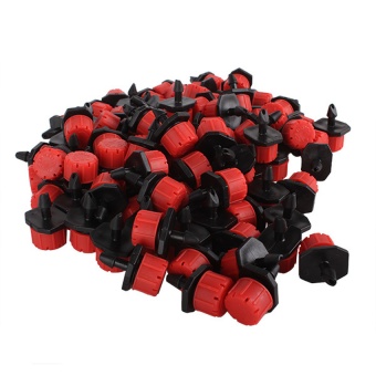 Adjustable Micro Irrigation Drippers Set of 100 Red