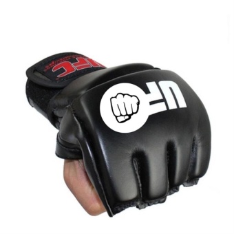 Boxing Gloves Lengthened Half Finger Cuff Leather MMA Fighting Fight Tiger Muay Thai Boxing Gloves Glove Men and Women Boxeo