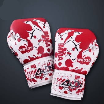 OEM Race Professional Boxing Gloves(White and Red) - Intl
