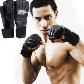 Yidabo 1 Pair Cool MMA Muay Thai Training Punching Bag Half Mitts Sparring Boxing Gloves