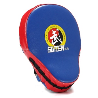 23x19x5cm Boxing Glove Mitt Hand Target Focus Punch Pad For Karate MMA Training Red Edge Blue Surface - Intl