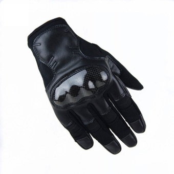 Military Tactical Army Full Finger Combat Outdoor Racing Camping Hiking Airsoft Leather Gloves Black (Intl)