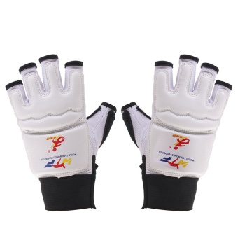 RIS EVA Pad Taekwondo Hand Protector Gloves Karate Sparring Boxing Gear White XS