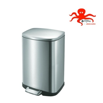 Octopus ถังขยะสเตนเลส แบบเท้าเหยียบ ทรง D 12 ลิตร-รุ่น SBD-12E