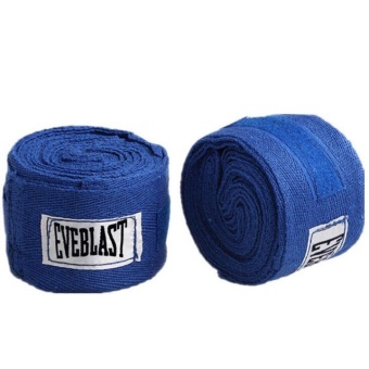 2016 New 3M / 5M Two Pieces Cotton Sports Boxing Bandage Sanda Muay Thai Taekwondo Hand Wraps Free Shipping(Blue)