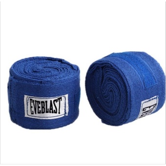 2pcs/roll Width 5cm Length 3M Cotton Sports Strap Boxing Bandage Sanda Muay Thai MMA Taekwondo Hand Gloves Wraps 1set(blue) - intl