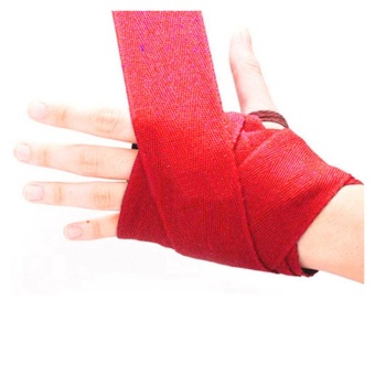 ผ้าพันมือชกมวย (สีแดง) Boxing Hand Wraps Bandages Wrist
