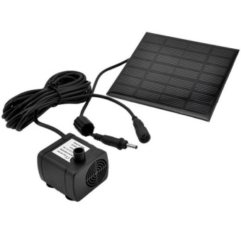 1.2W 7V 180L/H Solar Power Water Pump Garden Fountain Submersible Pump with Suckers Black