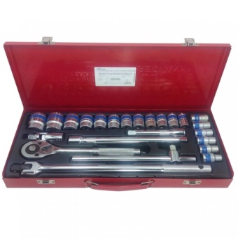 King Tools ชุดเครื่องมือช่างSet 24 Pcs. 1/2 Dr Socket Set 24 PCcs. Chrome Vanadium"