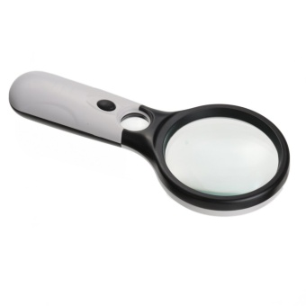 3 LED Light 45X Handheld Magnifier Reading Magnifying Glass Lens Jewelry Loupe (Intl)