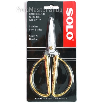 SOLO กรรไกร ช่าง ตัดผ้า ด้ามทอง มังกรหงส์ รุ่น 909-6 (Gold)"