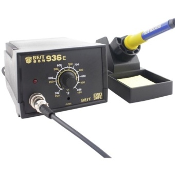 BEST BST-936E AC 220V Thermostatic Soldering Station Anti-static Electric Iron, EU Plug(Black) - Intl