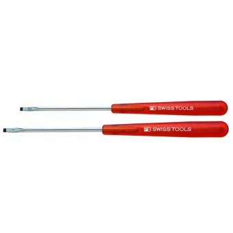 PB Swiss Tools ไขควงพร้อมด้าม ปากแบน เบอร์ 0 + ปากแบน เบอร์ 1 ( 160.0-80 + 160.1-90 )