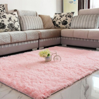 Shaggy Anti-skid Carpets Rugs Floor Mat/Cover 80x120cm Pink