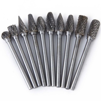 10pcs 6mm Tungsten Steel Carbide Rotary Bur Heads Bur Set
