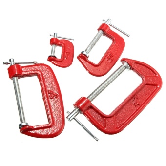 4/100mm C-clamp G-clamp Heavy Duty Metal Woodworks Handyman Carpenter Vise Grip Tools Red - Intl"