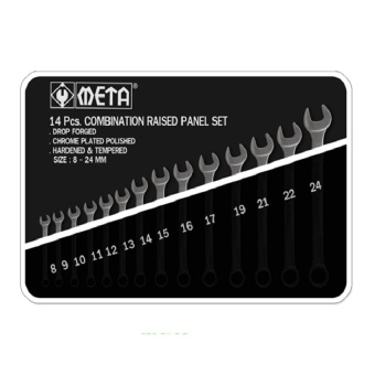 VAUKO : META Combination Wrench ชุดประแจแหวนข้างปากตายข้าง 14 ตัวชุดเล็ก 8-24 มม META-101