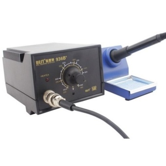 BEST BST-936B+ AC 220V Thermostatic Soldering Station Anti-static Electric Iron, US Plug (Black + Blue)