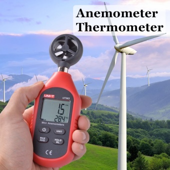 LCD Wind Speed Gauge Air Velocity Meter Digital Anemometer Thermometer BI527