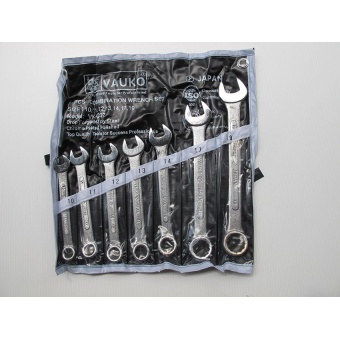 WORK : VAUKO COMBINATION WRENCH ชุดประแจแหวนข้างปากตายข้าง 7 ตัวชุด จากประเทศญี่ปุ่น ISO9001 ขนาด 10-19 มม รุ่น VK-07