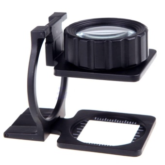 15X Foldable Magnifier Stand Measure Scale Loupe Magnifying Glass Portable Optical Instruments HT205+