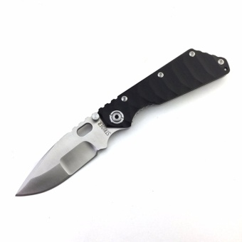 มีดพับ Strider V3 Tactical Folding Knife 5Cr13Wov Blade G10 Stainless Steel Handle Outdoor Survival Camping Hunting EDC Utility Knives (ด้ามสีดำ)