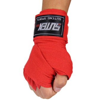SUTEN 1 Pair Width 5cm Length 2.5M Cotton Boxing Bandage Sanda Handwrap - INTL