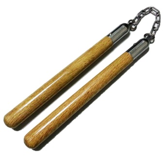 กระบองสองท่อนไม้ (NanChaKu) สำหรับฝึกหัด - สีไม้สัก