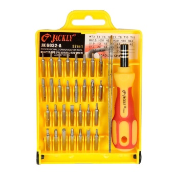 Jackly ชุดเครื่องมือ ไขควง JK 6032 - A 32 in 1 - Yellow
