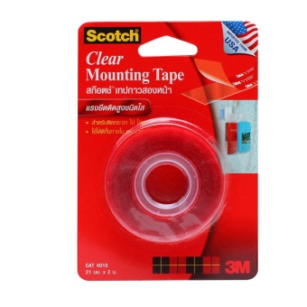 Scotch® Clear Mounting Tape เทปโฟมกาวสองหน้าชนิดใส 21 มม.x 2 m.