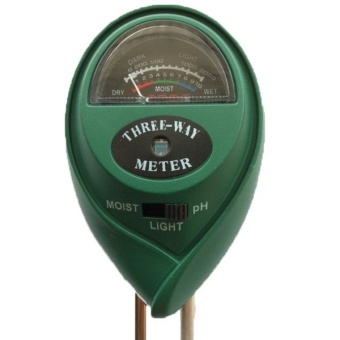 ETP307 TLEAD เครื่องวัดความชื้นดิน กรด ด่าง Soil Moisture pH Light Meter / สีเขียว(26x6x3.5)