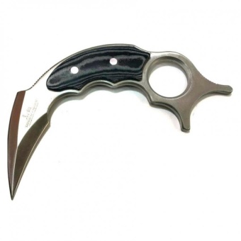Hibben CLAW II Belt Knife Stainless Handle with Leather Belt Sheath มีดพก(กงเล็บเหยี่ยว)
