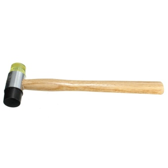 30mm Mini Wooden Shaft Handle Rubber Nylon Double Face Hammer Sinker Mallet Tool - Intl