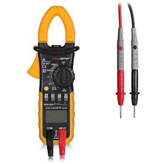 PEAKMETER MS2108A 4000 Counts Digital Clamp Meter Auto Manual Range AC DC Voltmeter Ammeter Ohmmeter Capacitance Frequency Tester with Head Light